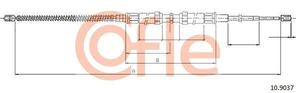 Трос ручника COFLE 10.9037 (фото 1)