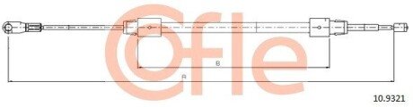 Трос ручника COFLE 10.9321