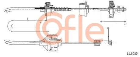 Трос зчеплення COFLE 11.3035