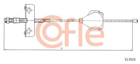 Трос ручника COFLE 11.5513