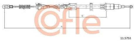 Трос ручника COFLE 11.5753