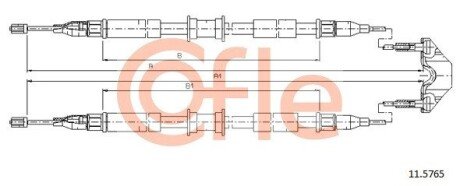Трос ручника COFLE 11.5765