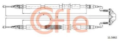 Трос ручника COFLE 11.5862