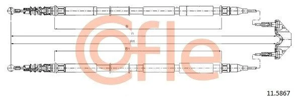 Трос ручника COFLE 11.5867 (фото 1)