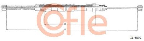 Трос ручника COFLE 11.6592