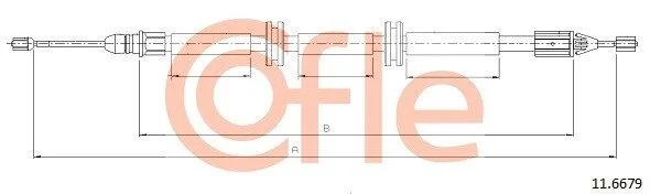 Трос ручника COFLE 11.6679 (фото 1)