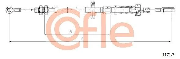 Трос ручника COFLE 1171.7 (фото 1)
