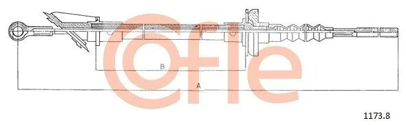 Трос сцепления COFLE 1172.1 (фото 1)