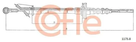 Трос сцепления COFLE 1172.1