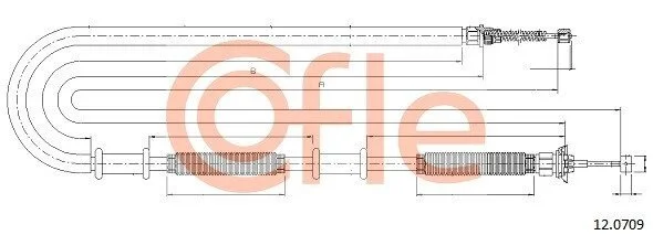 Трос ручника COFLE 12.0709 (фото 1)