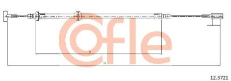 Трос ручника COFLE 12.3721