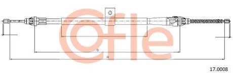 Трос ручника COFLE 17.0008