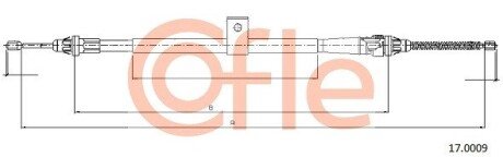 Трос ручника COFLE 17.0009