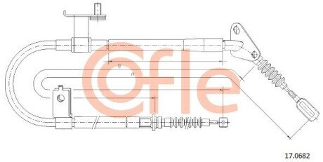 Трос ручника COFLE 17.0682