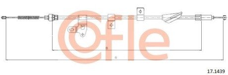 Трос ручника COFLE 17.1439