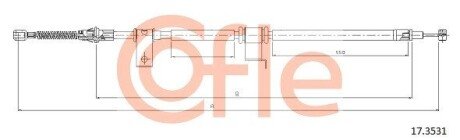 Трос ручника COFLE 17.3531