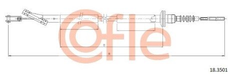 Трос зчеплення COFLE 18.3501