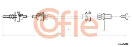 Трос сцепления COFLE 19.208E