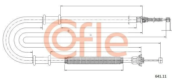 Трос ручника COFLE 641.11 (фото 1)