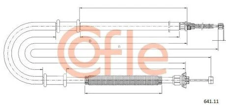 Трос ручника COFLE 641.11