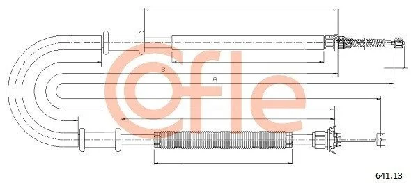 Трос ручника COFLE 641.13 (фото 1)