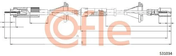 Трос спідометра COFLE S31034 (фото 1)