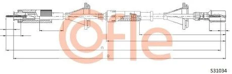 Трос спідометра COFLE S31034