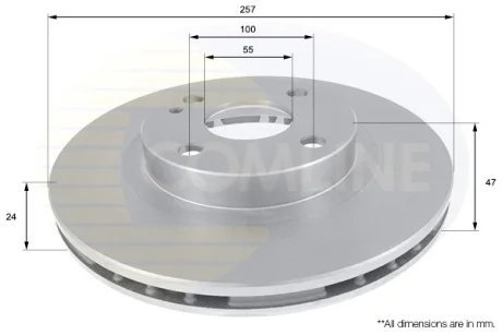 Comline - Диск гальмівний вентильований COMLINE ADC0437V