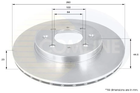 Comline - Диск гальмівний вентильований COMLINE ADC0554V