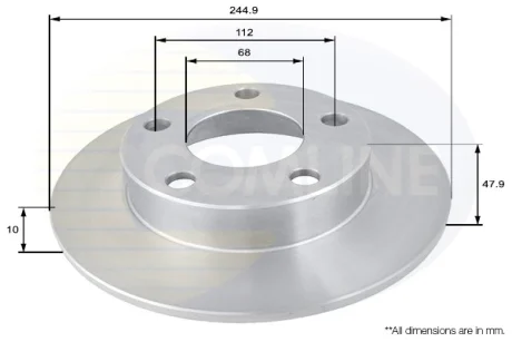 Comline - Диск гальмівний COMLINE ADC1437