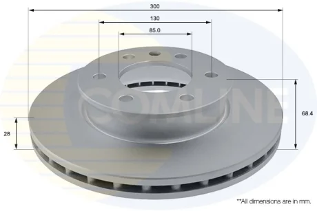 Comline - Диск гальмівний вентильований з покриттям COMLINE ADC1640V