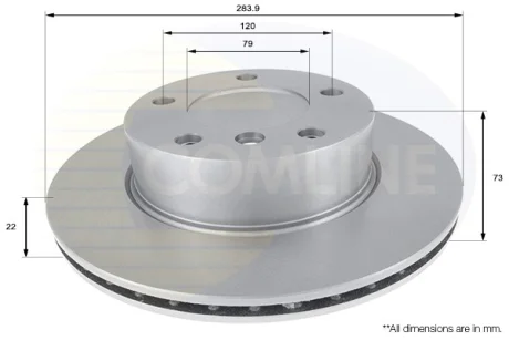 Comline - Диск гальмівний вентильований з покриттям COMLINE ADC1716V