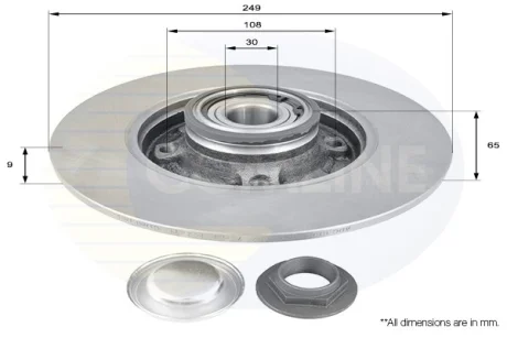 Comline - Диск гальмівний з покриттям COMLINE ADC3002