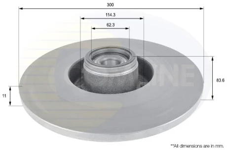 Comline - Диск гальмівний з покриттям COMLINE ADC3024