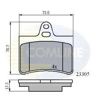 Comline - Гальмівні колодки до дисків COMLINE CBP01122 (фото 1)