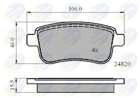Comline - Гальмівні колодки до дисків COMLINE CBP02014