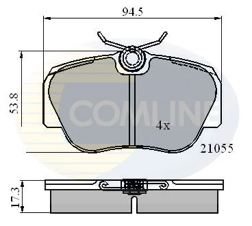Comline - Гальмівні колодки до дисків COMLINE CBP0328