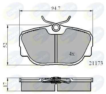 Comline - Гальмівні колодки до дисків COMLINE CBP0361