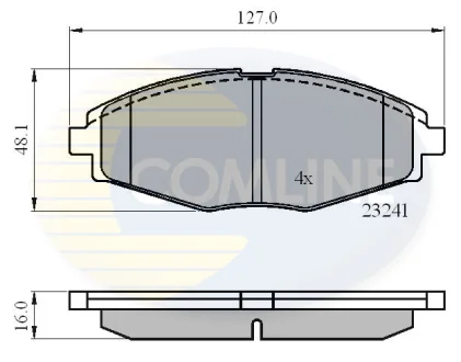 Comline - Гальмівні колодки до дисків COMLINE CBP0486
