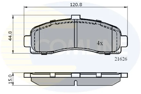 Comline - Гальмівні колодки до дисків COMLINE CBP0508