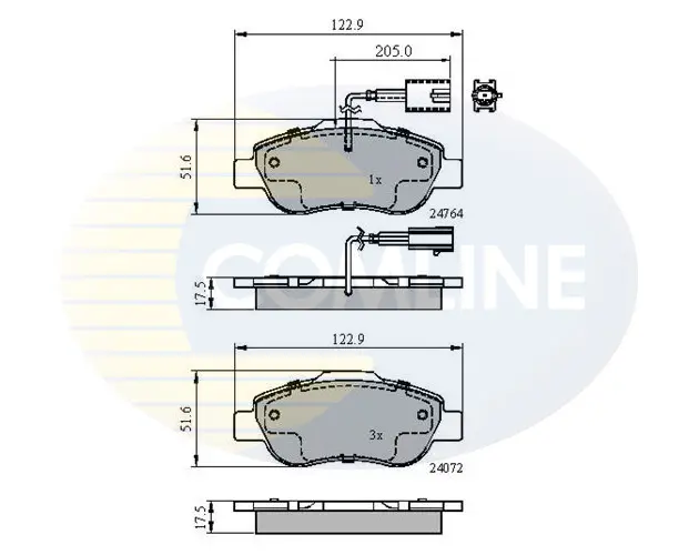 Comline - Гальмівні колодки до дисків COMLINE CBP11600 (фото 1)