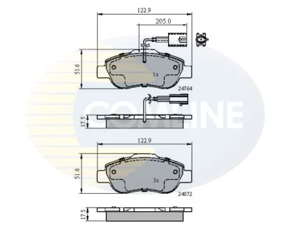 Comline - Гальмівні колодки до дисків COMLINE CBP11600
