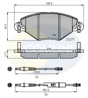 Comline - Гальмівні колодки до дисків COMLINE CBP21120