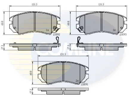 Comline - Гальмівні колодки до дисків COMLINE CBP31196