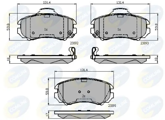 Comline - Гальмівні колодки до дисків COMLINE CBP31774 (фото 1)