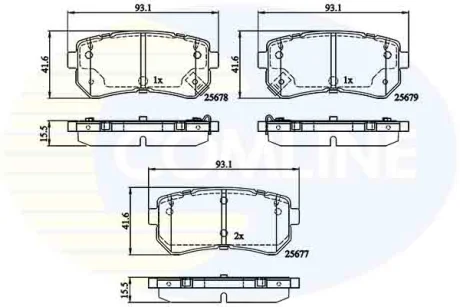 Comline - Гальмівні колодки до дисків COMLINE CBP32276