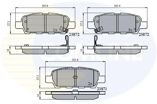 Comline - Гальмівні колодки до дисків COMLINE CBP3912 (фото 1)
