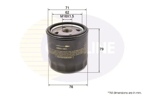 Comline - Фільтр оливи (аналогWL7129/OC90) COMLINE CDW11001 (фото 1)