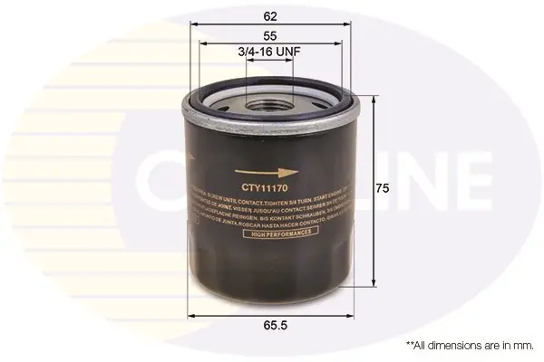 Comline - Фільтр оливи (аналогWL7131/OC534) COMLINE CTY11170 (фото 1)