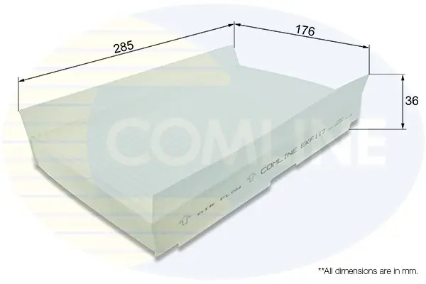 Comline - Фільтр салону (аналогWP9112/LA138) COMLINE EKF117 (фото 1)